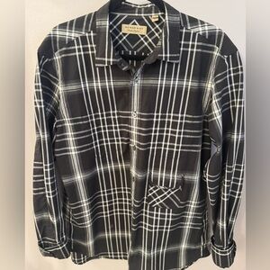 Burberry Button Down Shirt Black/White Size XL